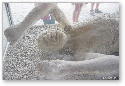 License: Plaster cast of body as it was when Pompeii was covered in hot ash