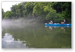 License: Paddling down the foggy river