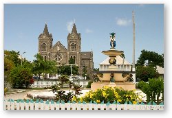 License: Catholic church and Independence Square, Basseterre