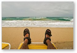 License: Adam relaxing and watching the waves