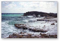 License: The Atlantic side of Cozumel is rocky with many natural bridges