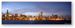 License: Sunset behind Chicago Skyline (panoramic)