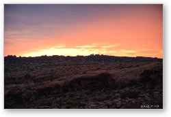 License: Sunset over Arches National Park