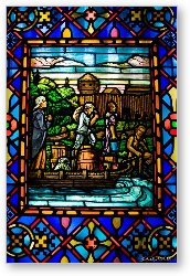 License: Stained glass window at First United Methodist Church (Chicago Temple)