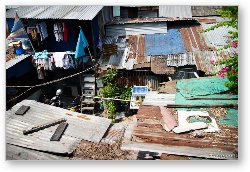 License: Thai homes along the train tracks (near Bangkok)