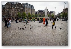 License: A gray morning in Dam Square