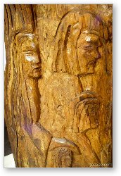 License: Carved wooden religious figures