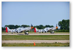 License: P-51D Mustangs 'Old Crow' and 'Gentleman Jim' on formation take-off