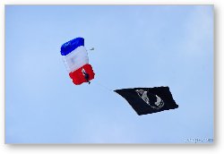 License: Parachuting with the POW/MIA flag