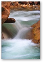 License: Waterfall near the Zion Narrows