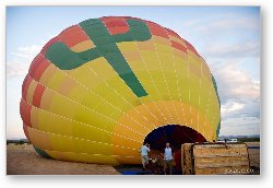 License: Hot air balloon being filled up