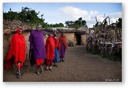 License: Massai men in their village