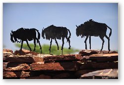 License: Wildebeest sculpture at Serengeti Visitors Center