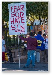 License: Fear God Hate Sin - preachers in Jackson Square