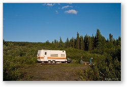 License: Camper at our campsite near Lac Barbel