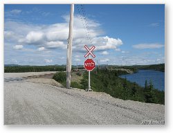 License: One of many railroad crossings between Gagnon and Fire Lake