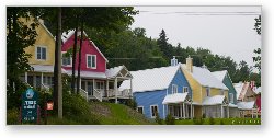 License: Colorful houses in St. Irenee, Quebec