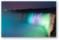 License: Colorful lights illuminating Niagara Falls