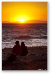 License: Two people enjoying the sunset at Tree at sunset, Leo Carrillo State Beach