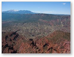 License: View of La Sal mountains and the canyonlands from Top of the World