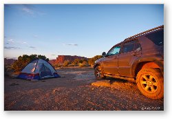 License: Toyota 4Runner and tent at Murphy Hogback campground