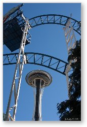 License: Seattle Space Needle under roller coaster