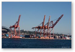License: Huge ship cranes in Port of Seattle