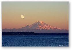 License: Moon Over Mount Rainier