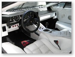 License: Vintage white Lamborghini interior