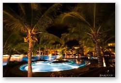 License: Night shot of the main pool area