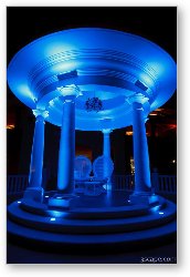 License: Greek gazebo illuminated with cool blue lights