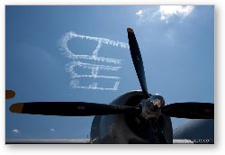 License: EAA sky writing over B-29