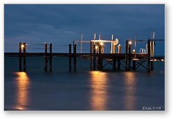 License: Night lights on the pier, Marathon Key