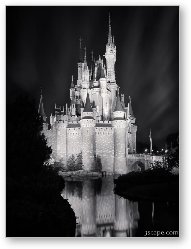 License: Cinderella's Castle Reflection Black and White