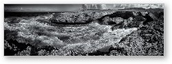 License: Black and White Panoramic of Boka Table, Shete Boka National Park