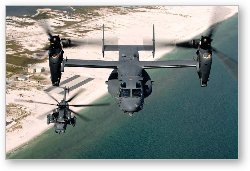 License: CV-22 Osprey and an MH-53 Pave Low