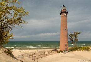 Little Sable Point Lighthouse on a Cloudy Day