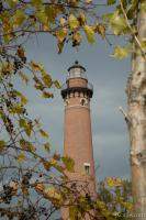 Fall Leaves around Little Sable Point Lighthouse