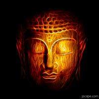 Golden Buddha Abstract