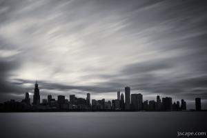 Chicago Skyline BW