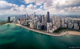 Chicago Gold Coast Aerial Panoramic
