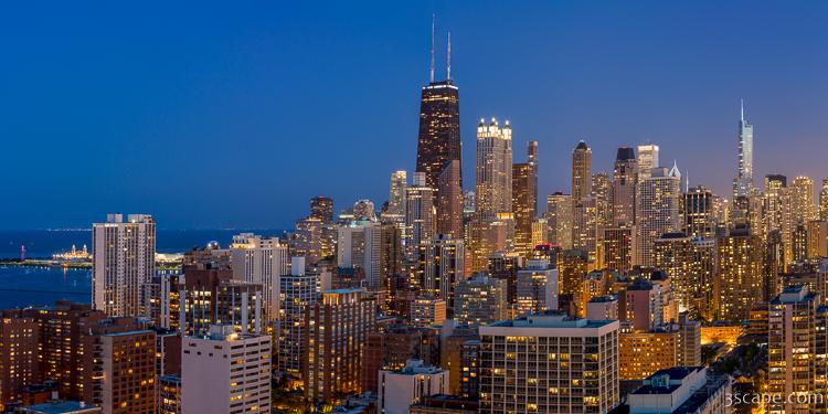 Chicago's Streeterville at Dusk Panoramic