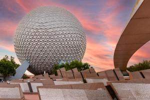 Spaceship Earth at Sunset