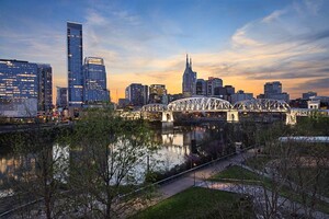 Downtown Nashville at Sunset