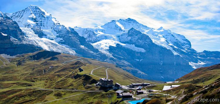 Swiss Alps panoramic (Monch and Jungfrau)