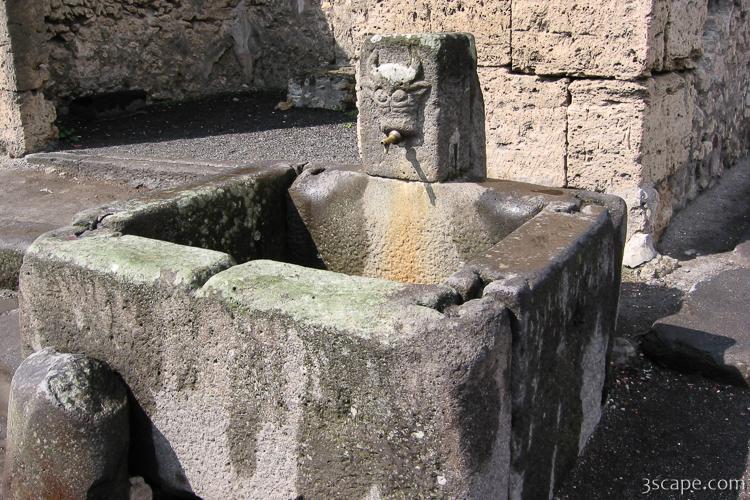 Typical water fountain in street