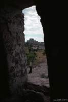 The Mayan ruins of Tulum - view through doorway