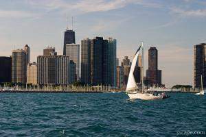 Sailboat and Chicago Skyline