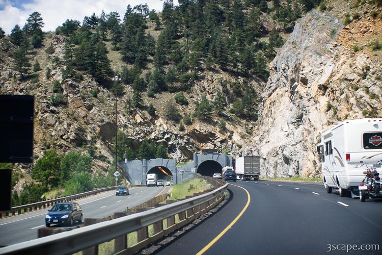 One of a few tunnels along I-70 in Colorado