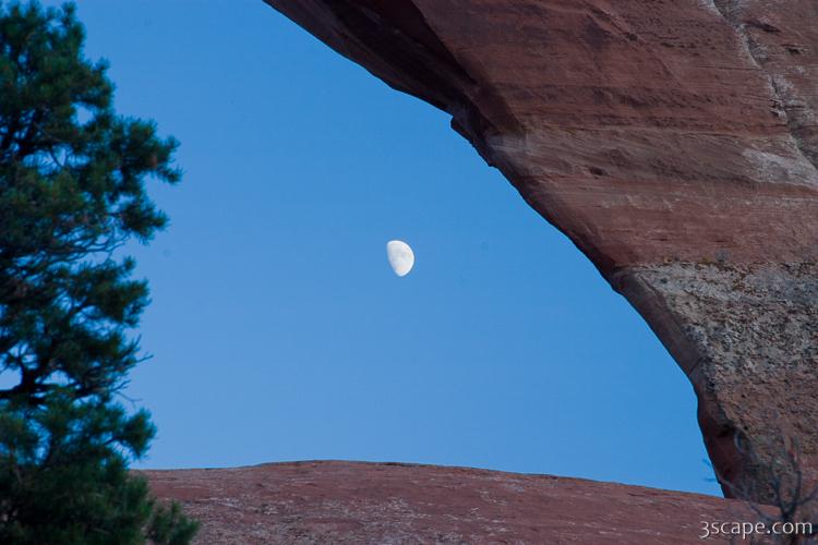 Moon through Wilson Arch